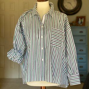 J.CREW Oversized Button Up Cotton Poplin Trifecta